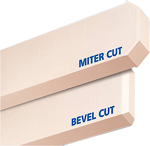 miter cut, bevel cut examples